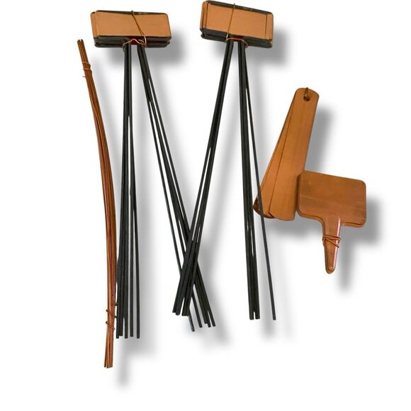 Restoration Hardware RH Copper Garden Plant Tag Marker Set in Wood Box - Picture 5 of 11